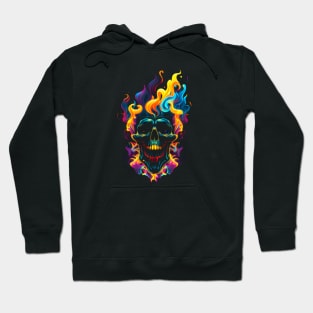 Psychedelic Flaming Skull #2 Hoodie